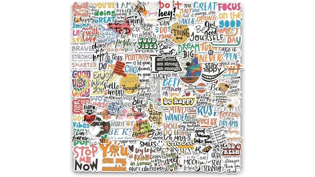 100 motivational stickers pack