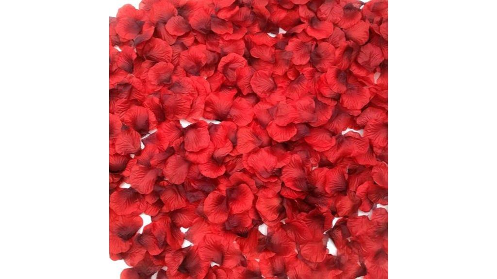 1500 dark red silk rose petals