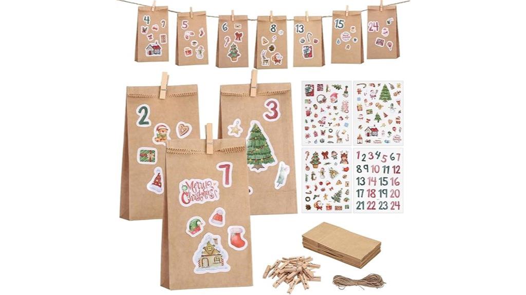 24 piece diy advent calendar