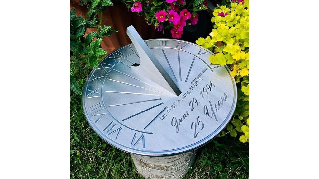 25th anniversary sundial gift