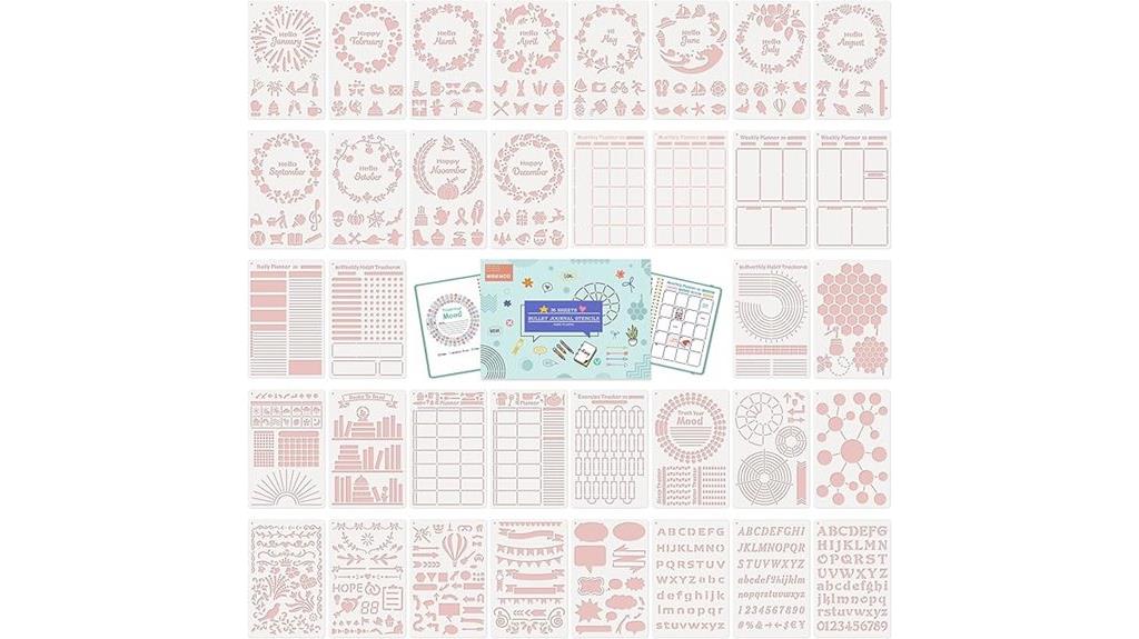 36 piece stencil set