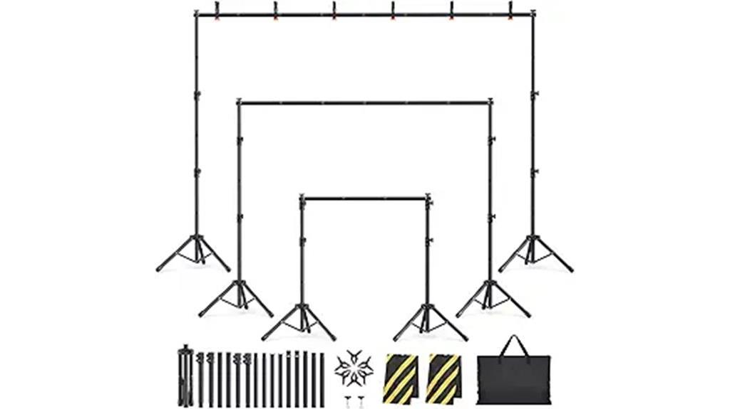 adjustable backdrop support system