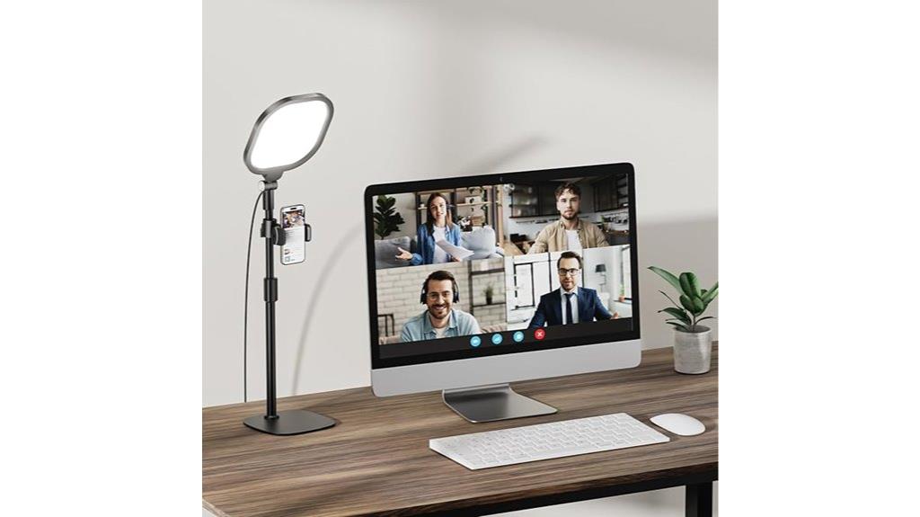 adjustable desk ring light