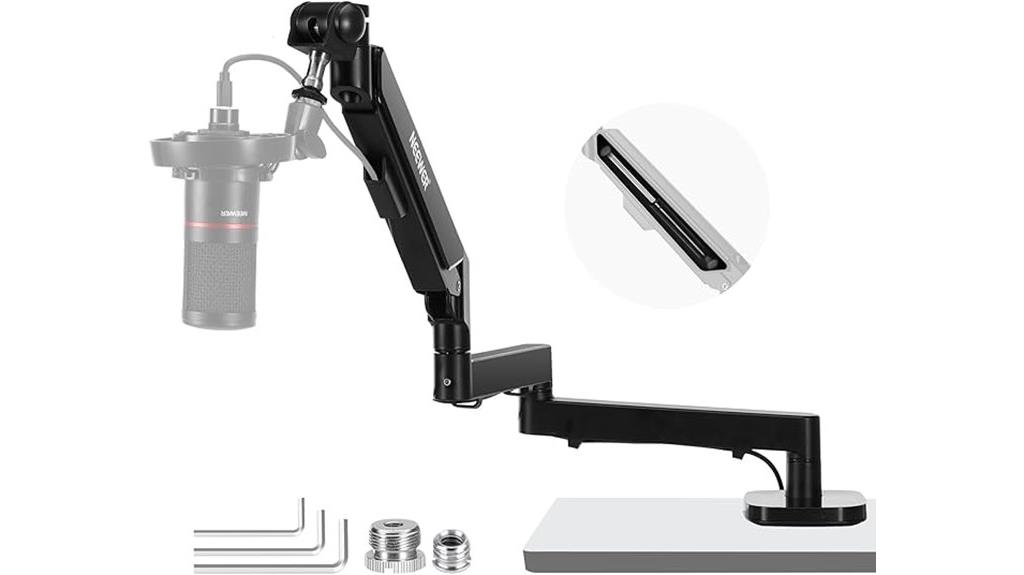 adjustable mic arm with cable management