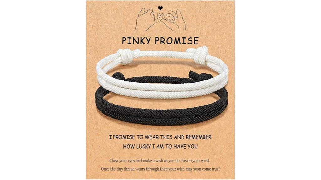 adjustable rope couples bracelets