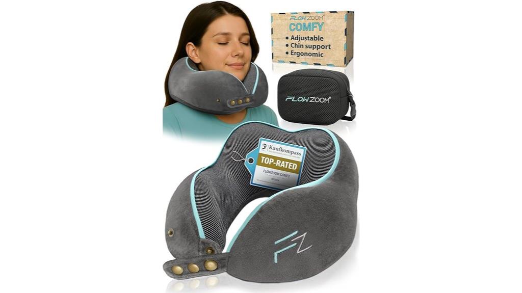 adjustable washable travel pillow
