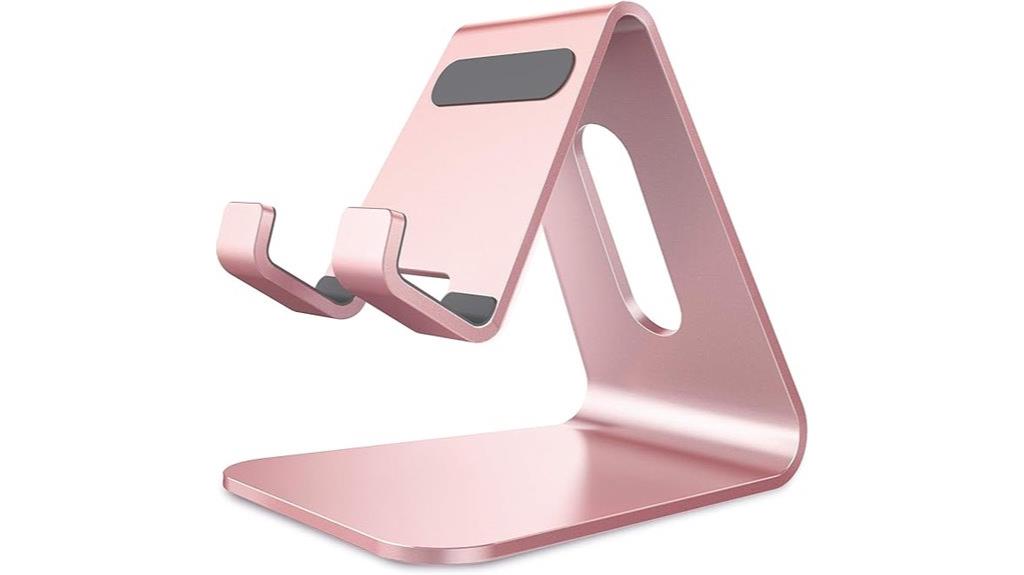 aluminum desktop cell phone stand