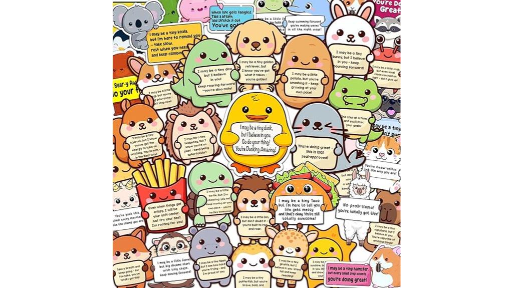 animal themed affirmation sticker pack