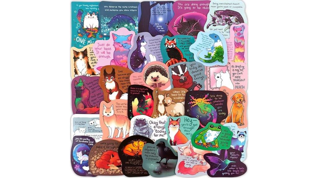 animal themed waterproof stickers