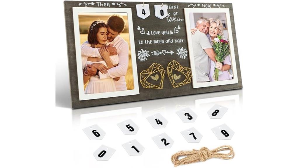 anniversary photo frame set