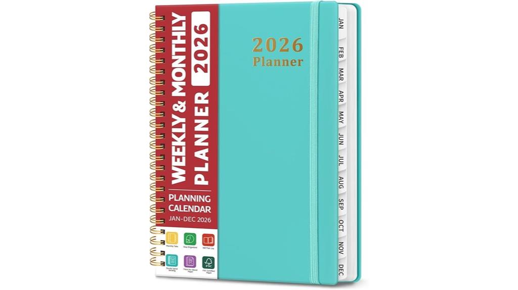 aquamarine a5 weekly planner