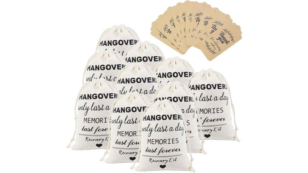 bachelorette hangover kit bags