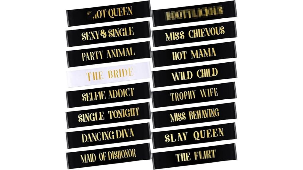 bachelorette party sashes