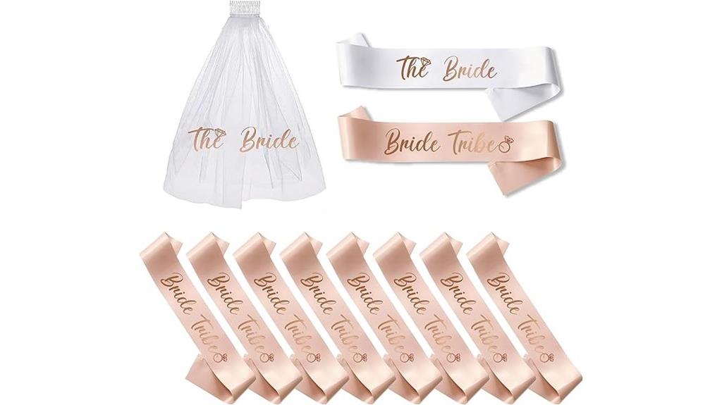 bachelorette sash and veil