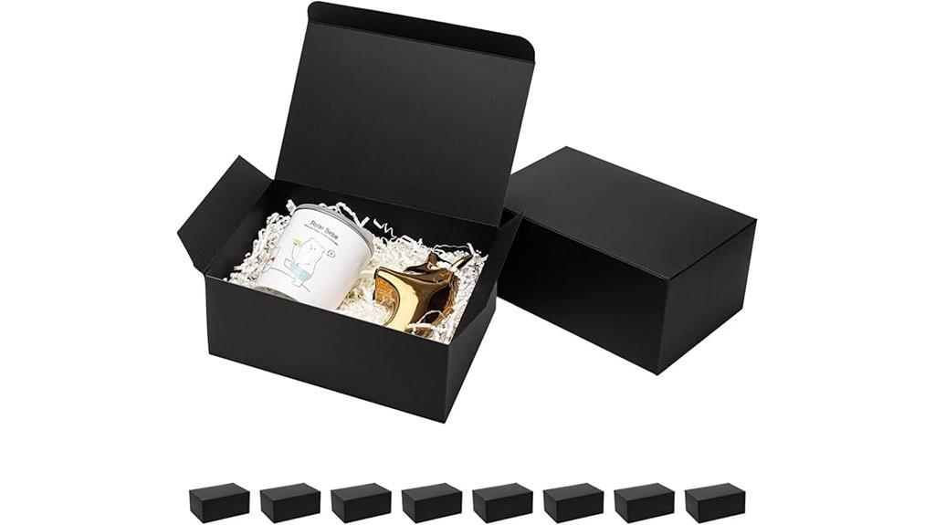 black gift boxes pack