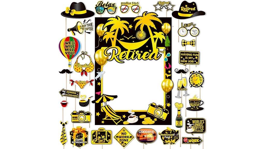 black gold retirement props