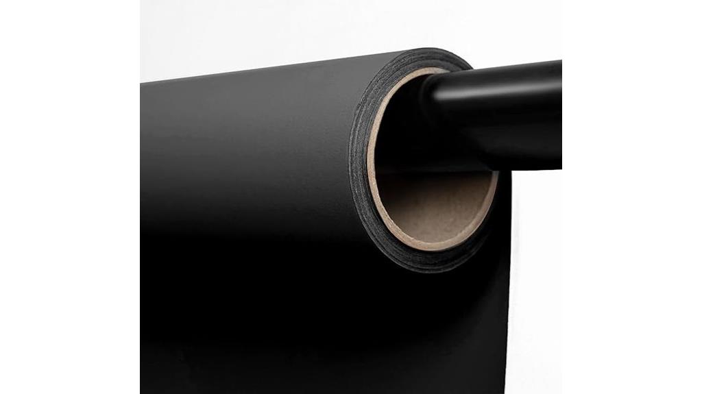 black seamless paper backdrop