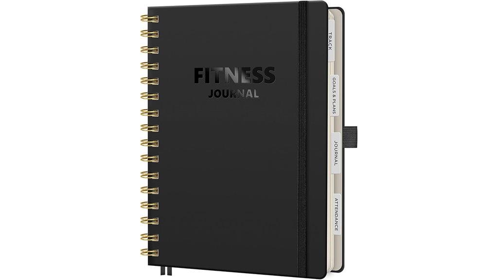 black workout journal