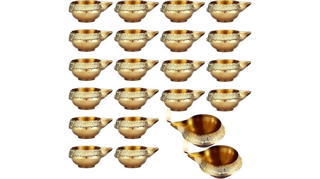 brass diya set storage