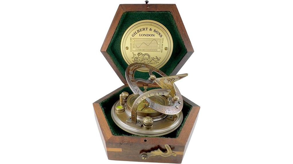 brass sundial anniversary gift