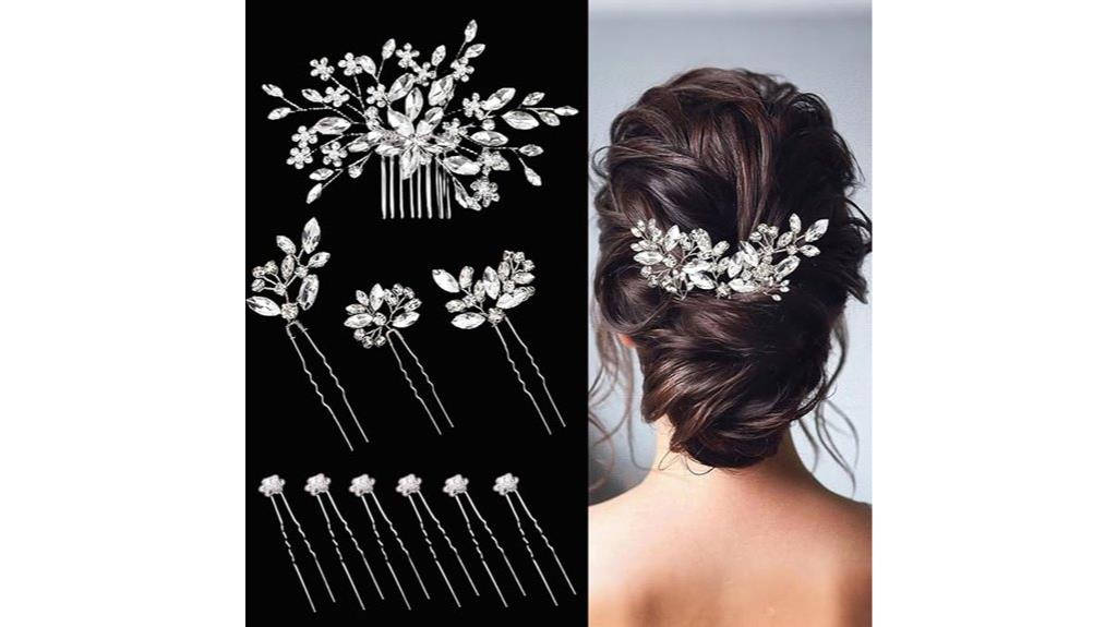bridal rhinestone hairpins