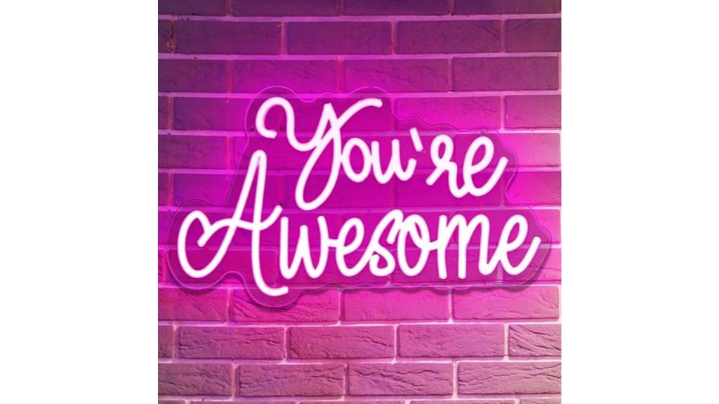 bright dimmable neon sign