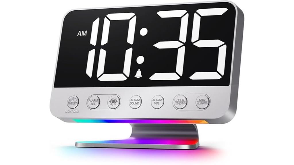 bright numeric bedroom alarm