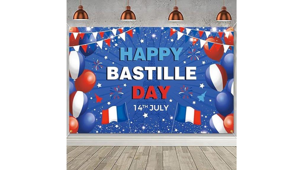 celebration banner for bastille