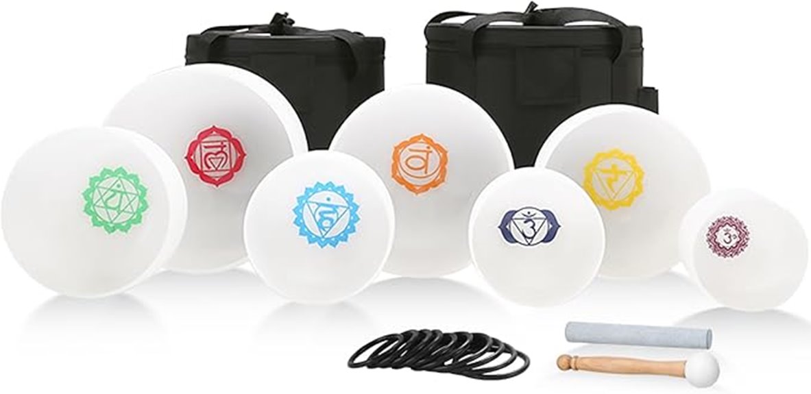 chakra bowls with cases