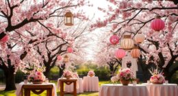 cherry blossom festival decorations