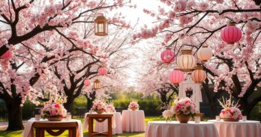 cherry blossom festival decorations