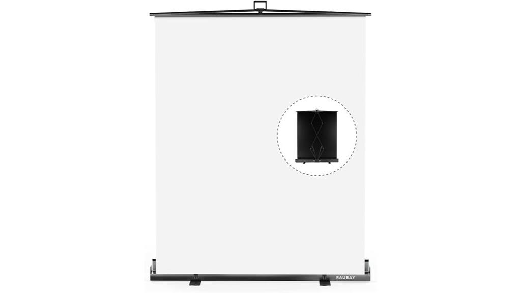 collapsible white backdrop screen