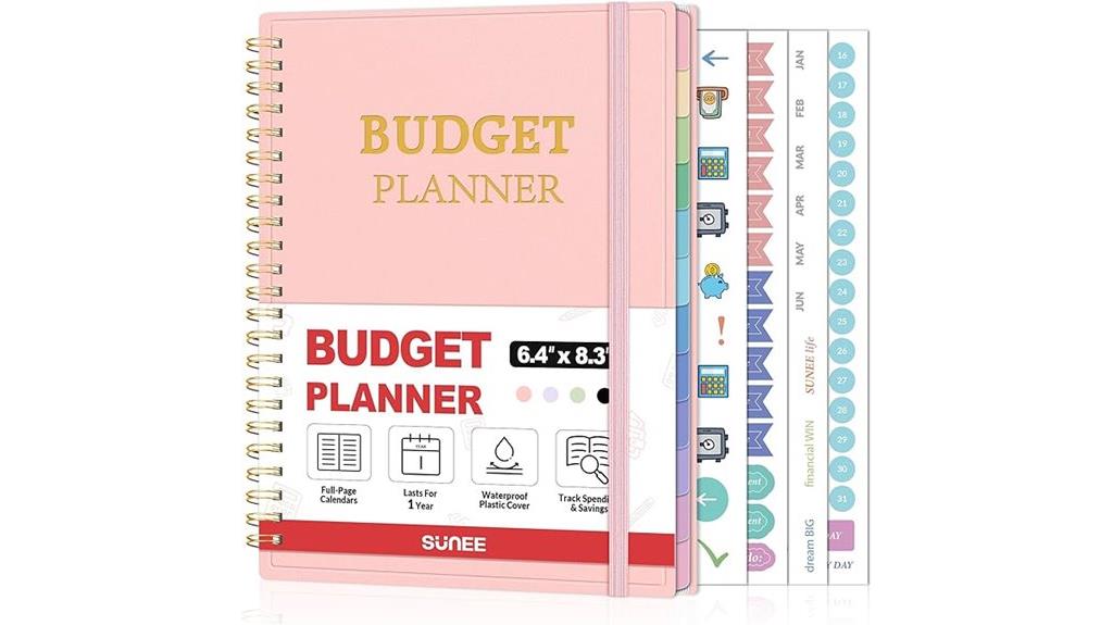 colorful budget and expense organizer