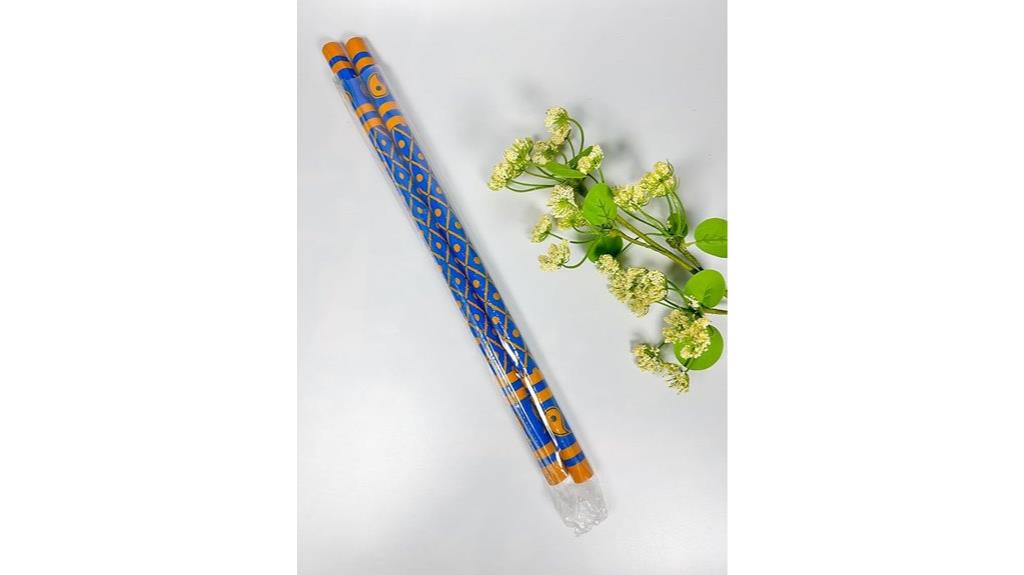 colorful decorated wooden dandiya sticks