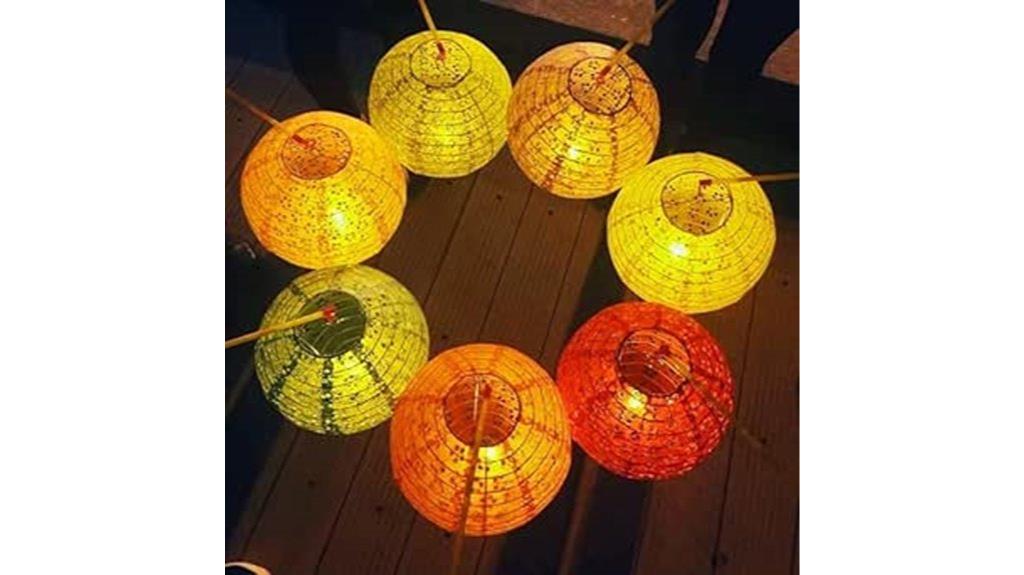 colorful lanterns with leds