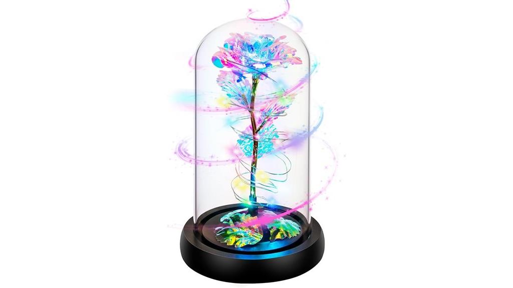 colorful rose light display