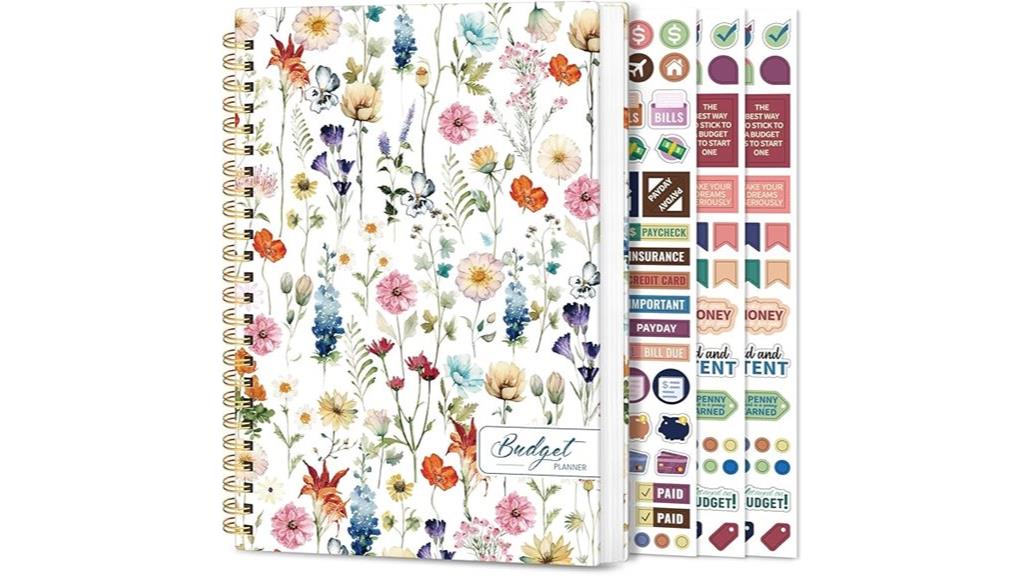 colorful wildflower budget planner
