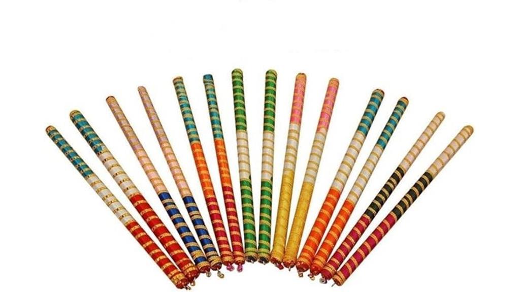 colorful wooden dandiya sticks