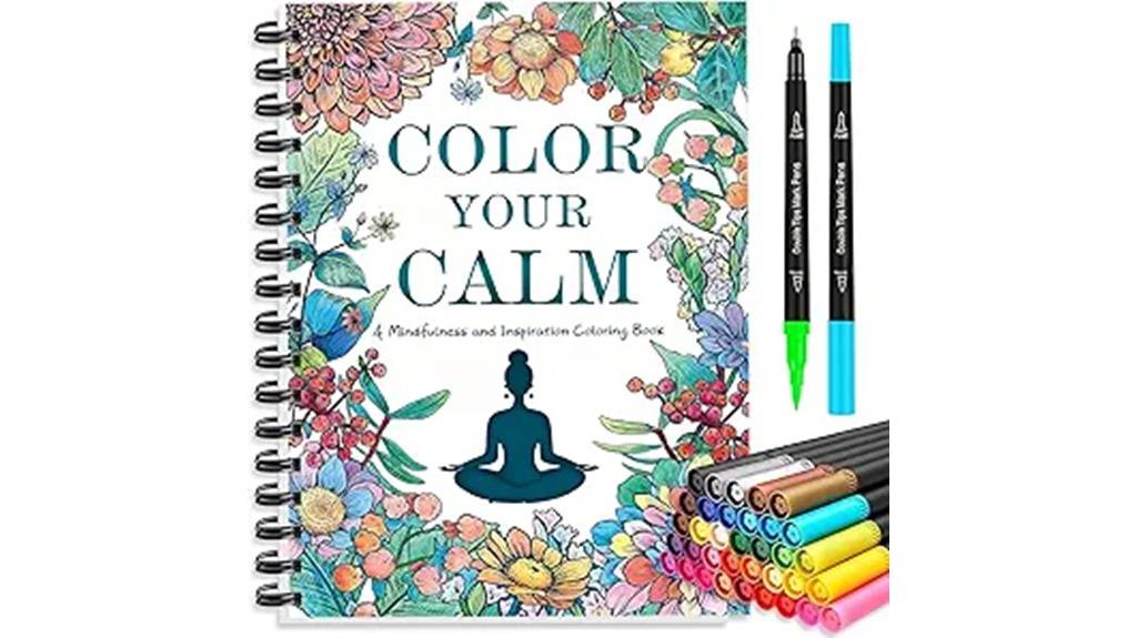 coloring book with markers