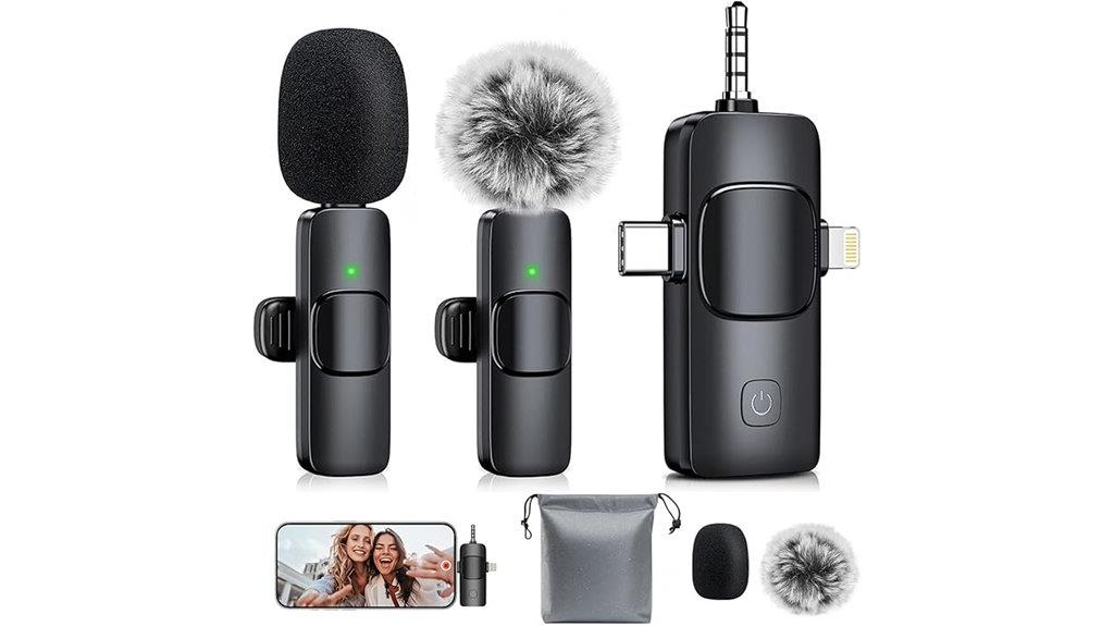 compact iphone microphone combo