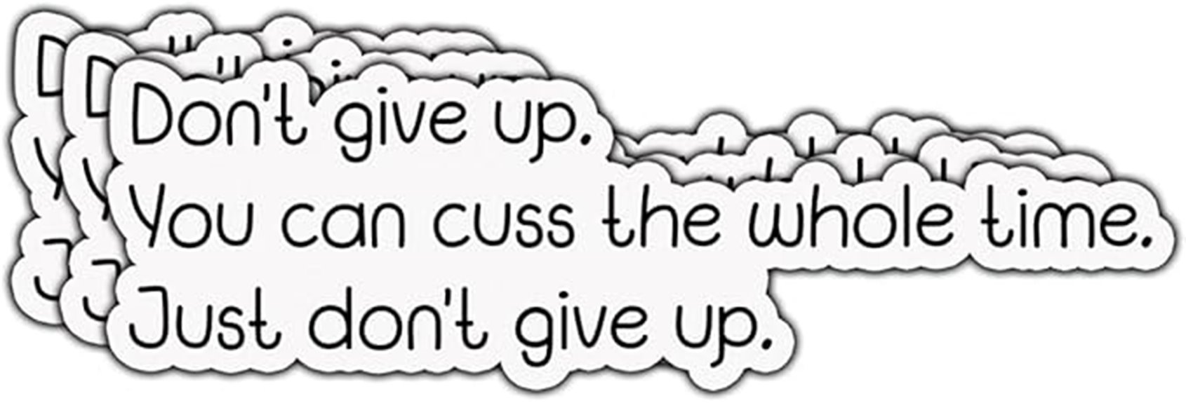 cuss all day sticker