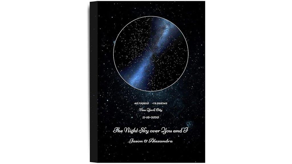 custom star map wall art