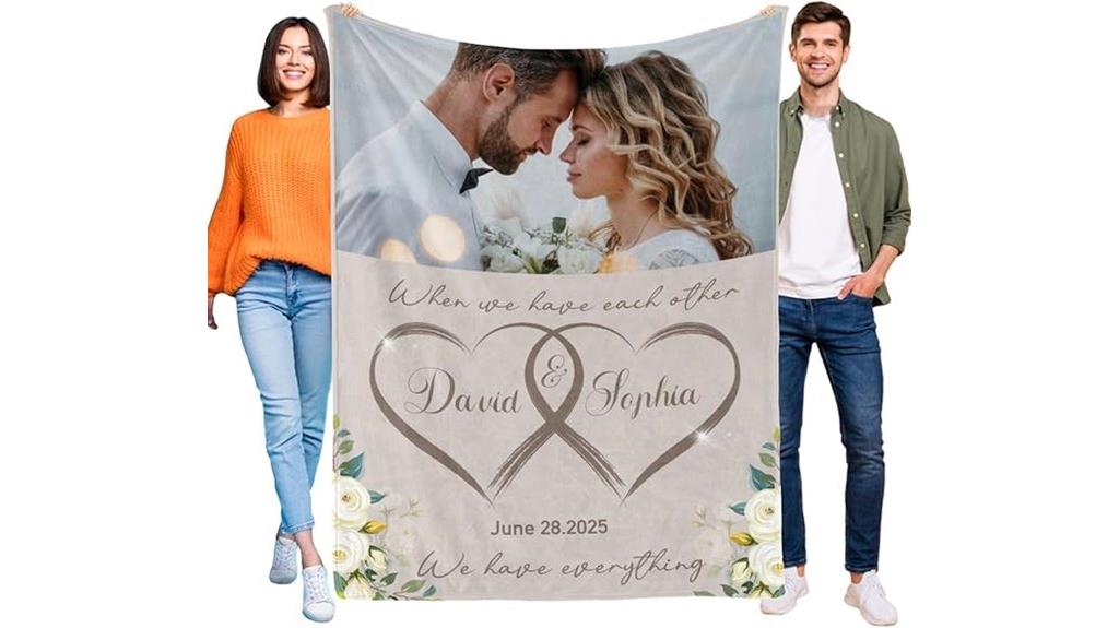 customized couple s wedding blanket
