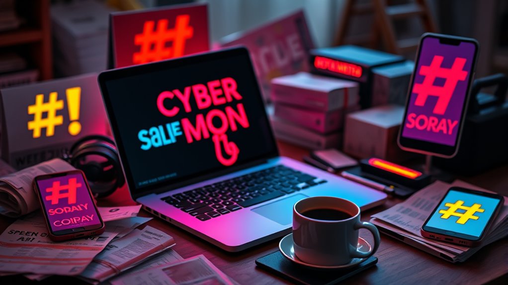 cyber monday shopping hashtags