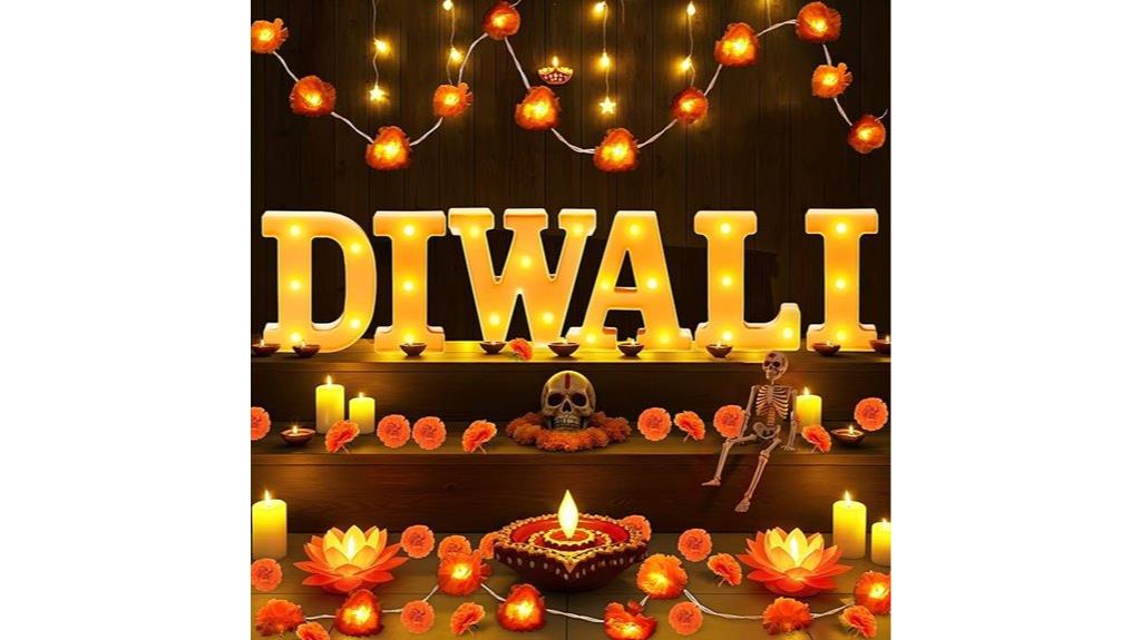 diwali led letter garland