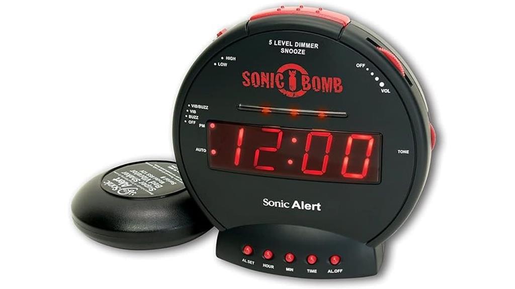 dual alarm with bed shaker