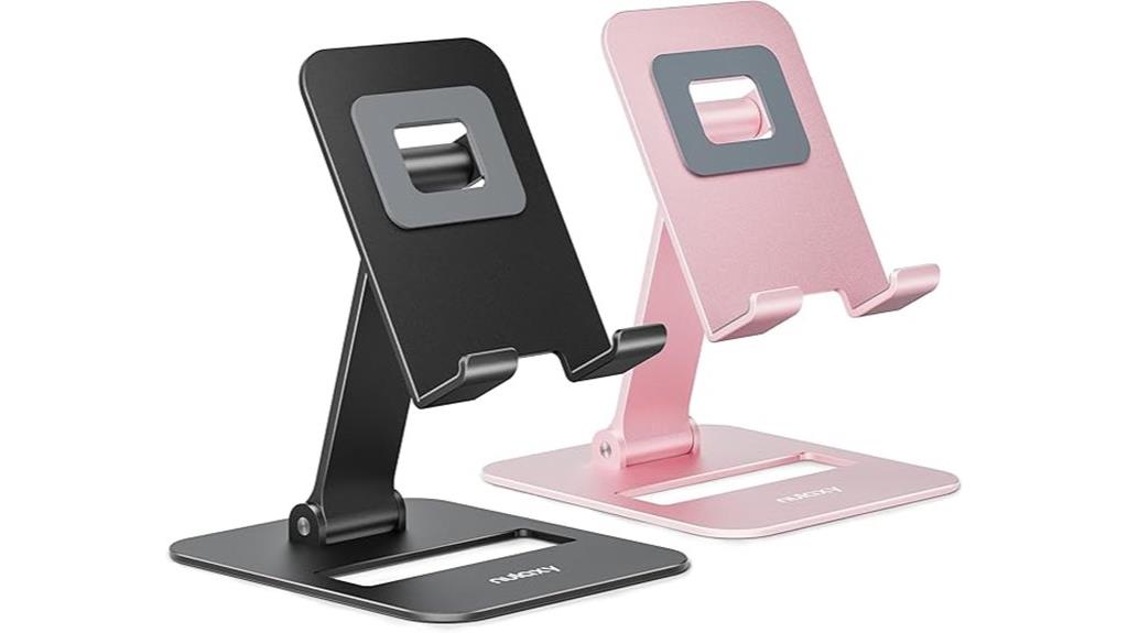 dual folding phone stands