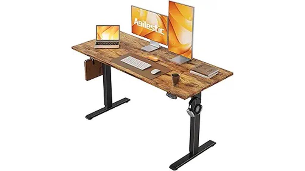 electric standing desk size