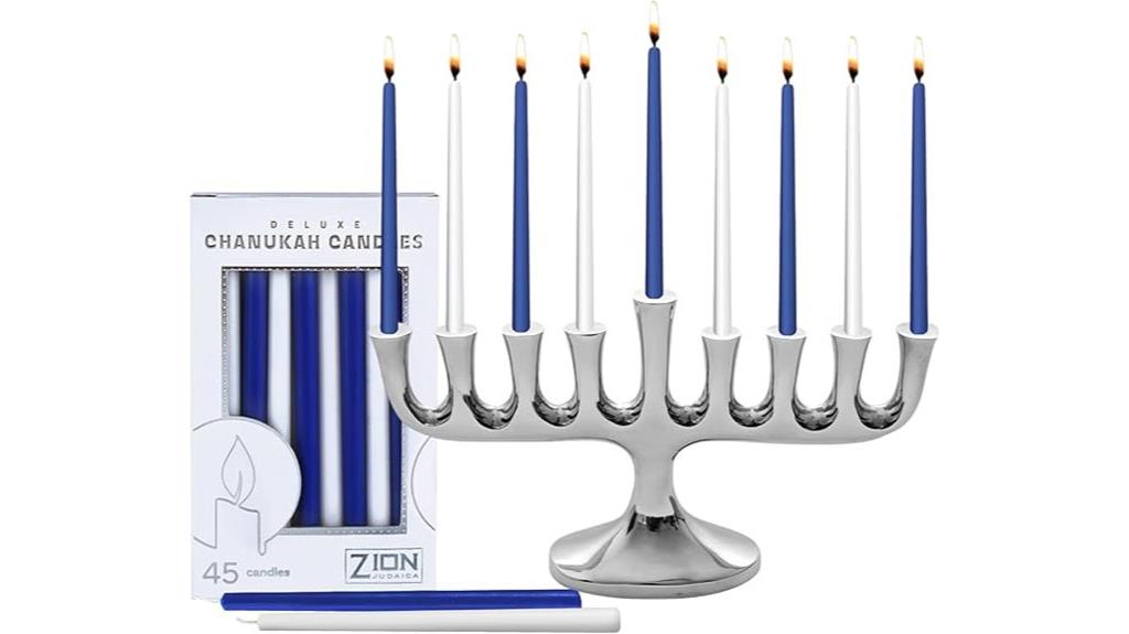 elegant modern menorah set