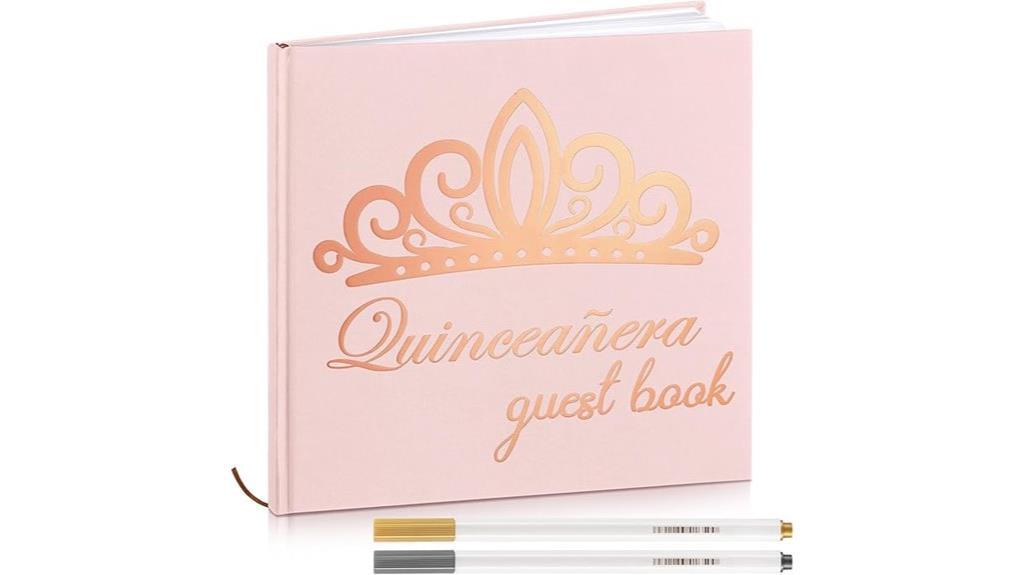 elegant rose gold guest book